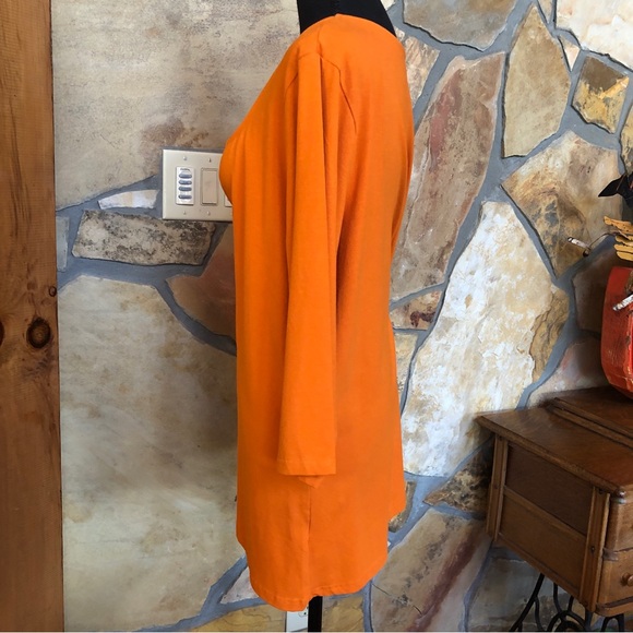 JESSICA LONDON Scoop Neck Pullover Top 3/4 Sleeves Orange (22/24) - Picture 3 of 14